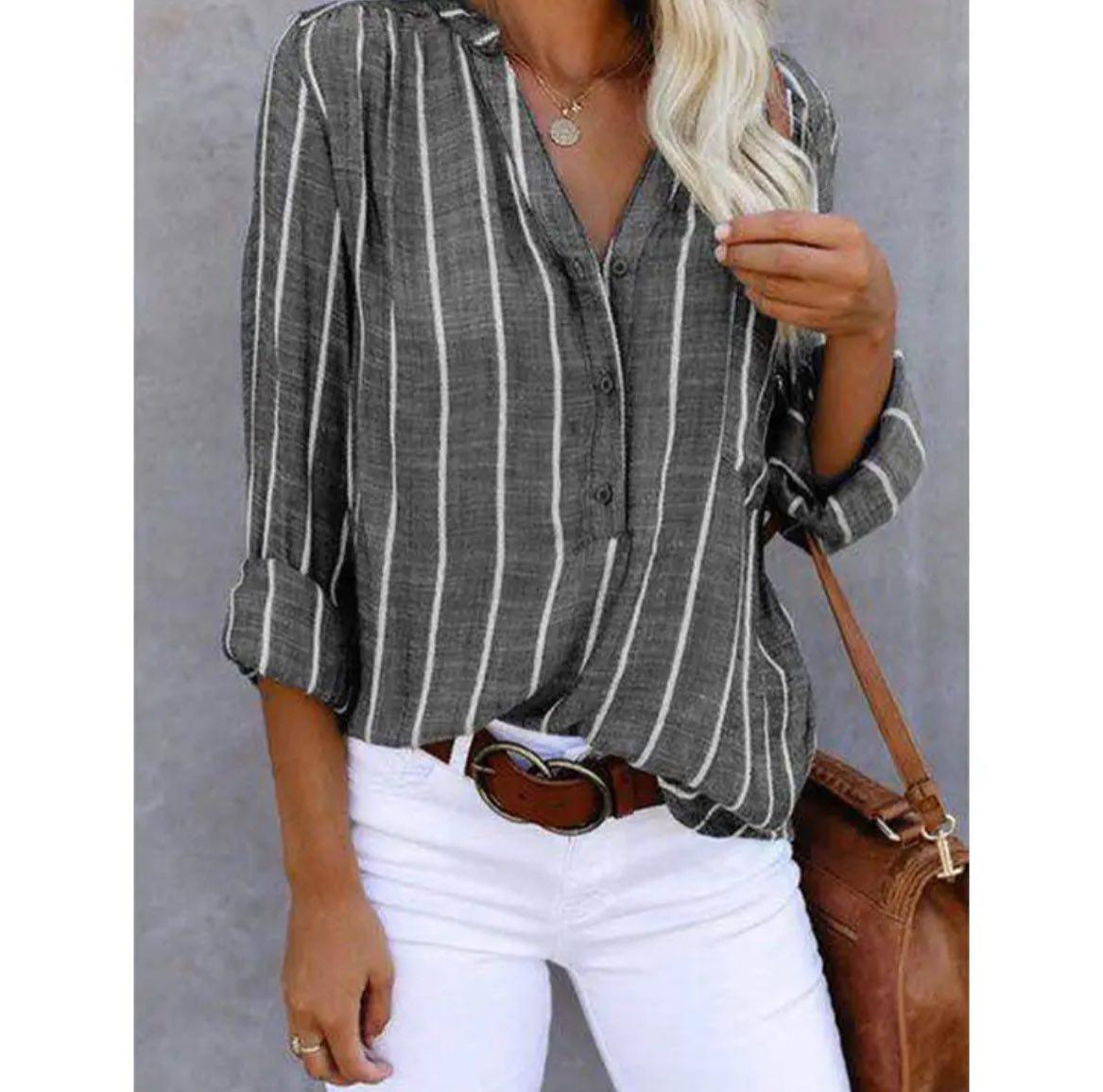 Mia Collection | Women's Blouse with Striped Design & Relaxed Fit | Effortless Summer Tops for Women