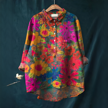 Nessa Collection | Women's Blouse with Floral Pattern & Comfortable Fit | Versatile Style for Any Occasion