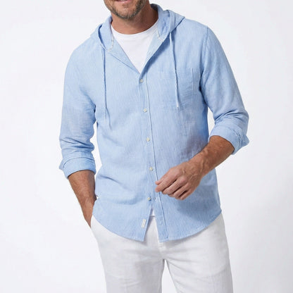 Nova Collection | Linen Hoodie with Tailored Relaxed Fit | Lightweight Comfort for Effortless Style