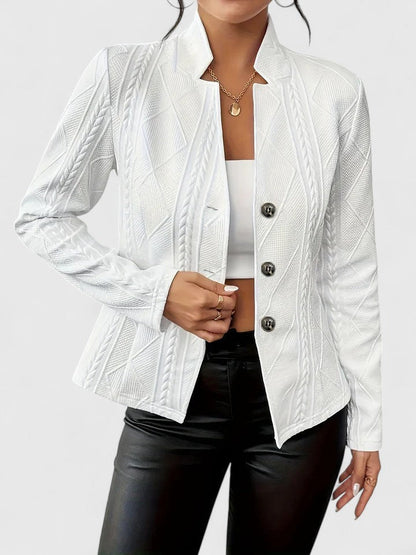 Women's Geometric Texture Structured Jacket — Tailored Fit 1