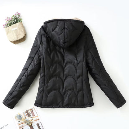 Women's Teddy-Lined Hooded Jacket — Zip-Up Wind Resistant 2