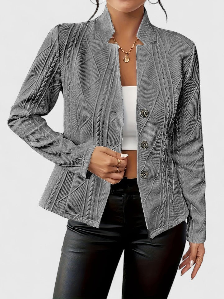 Women's Geometric Texture Structured Jacket — Tailored Fit 2