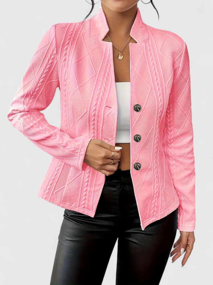 Women's Geometric Texture Structured Jacket — Tailored Fit 3