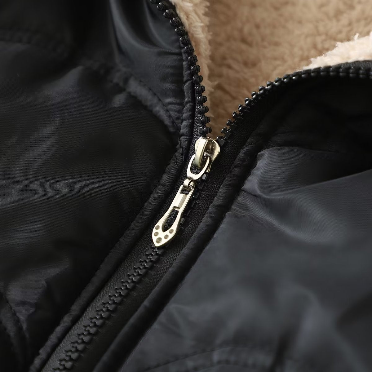 Women's Teddy-Lined Hooded Jacket — Zip-Up Wind Resistant 4