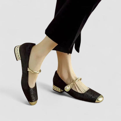Olivia Collection | Mary Jane Shoes for Women with Cushioned Sole | Adjustable Fit for All-Day Comfort