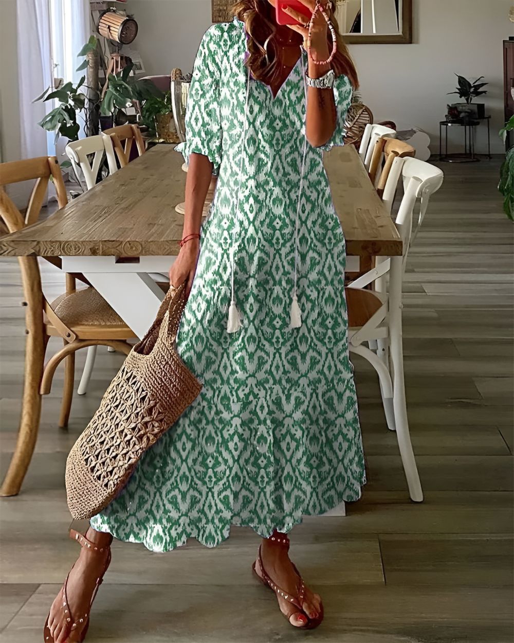 Celina™ Boho Magic Covering Dress — Flowy Bohemian Summer Dress 2