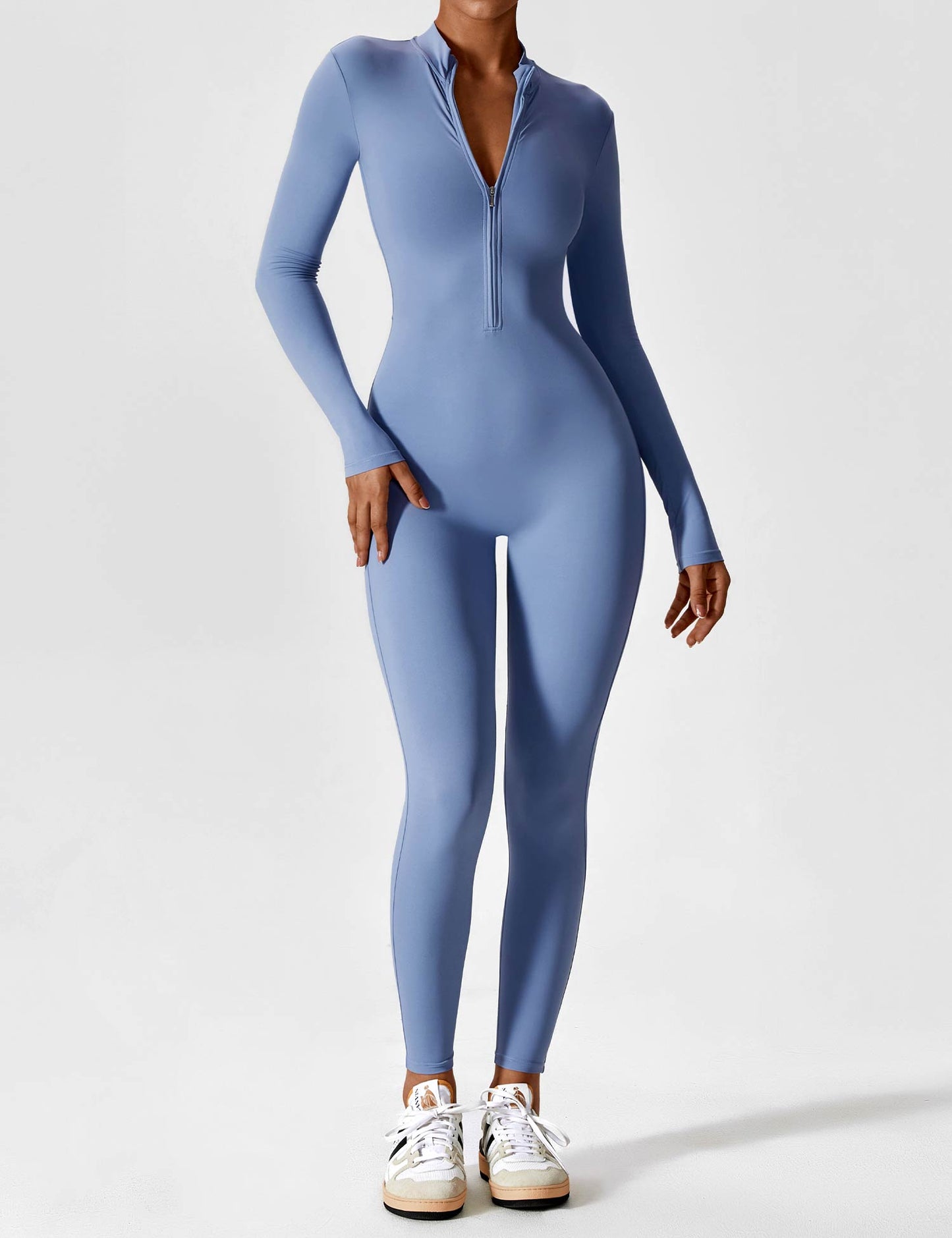 Penelope | Women's Set - Elegant Long Sleeve Zip Two Piece Set for Effortless Summer Style