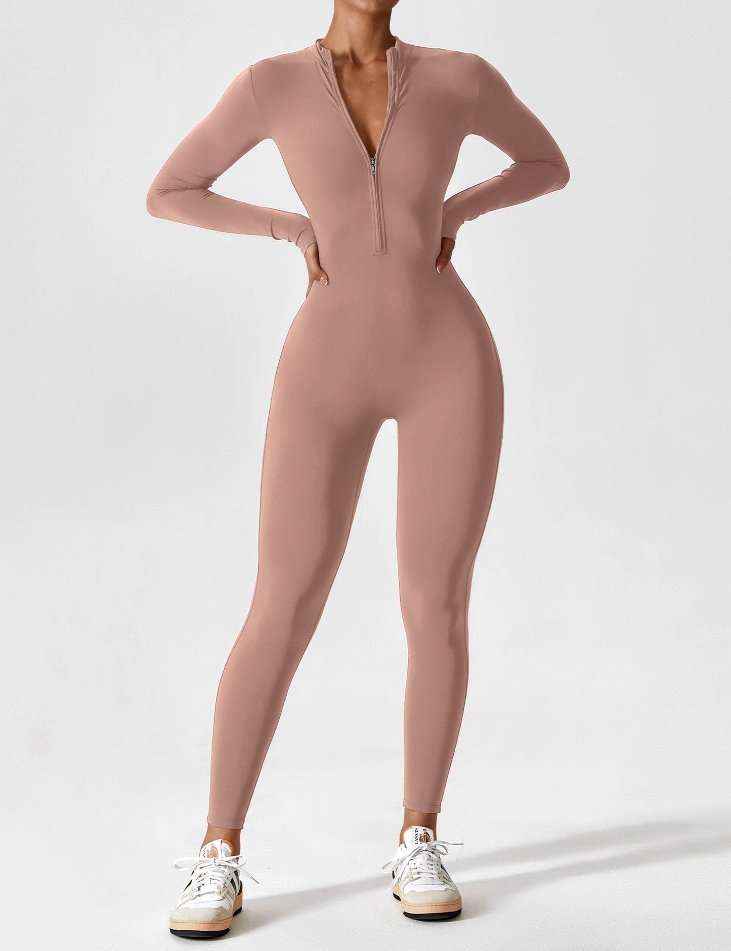 Penelope | Women's Set - Elegant Long Sleeve Zip Two Piece Set for Effortless Summer Style