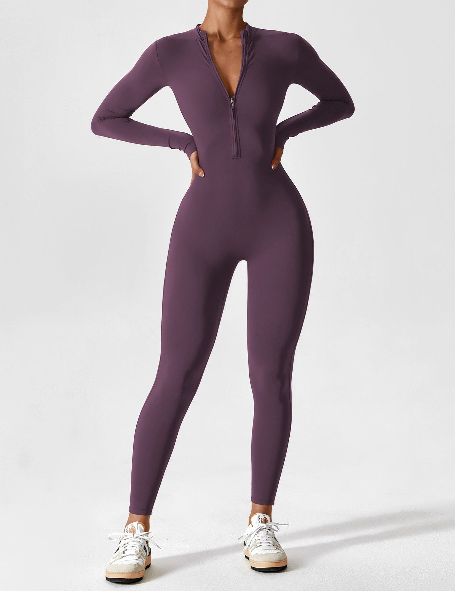 Penelope | Women's Set - Elegant Long Sleeve Zip Two Piece Set for Effortless Summer Style