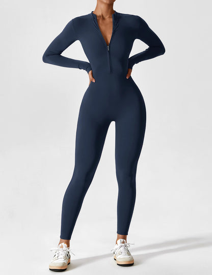 Penelope | Women's Set - Elegant Long Sleeve Zip Two Piece Set for Effortless Summer Style