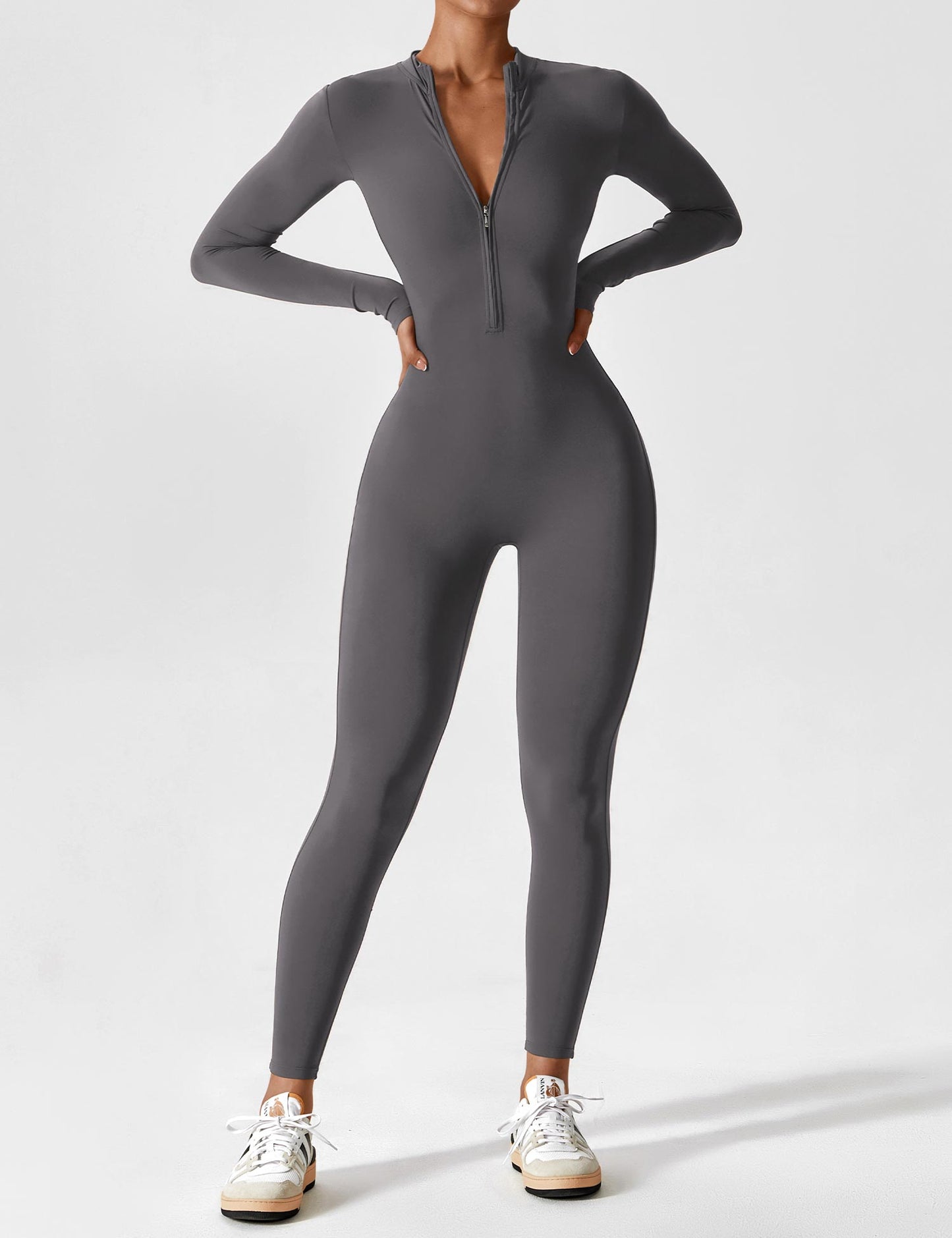 Penelope | Women's Set - Elegant Long Sleeve Zip Two Piece Set for Effortless Summer Style