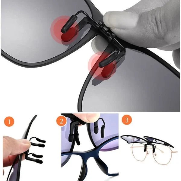 QuickShade | Clip-On Polarized Sunglasses with UV400 Protection | Lightweight Design for Instant Sun Protection