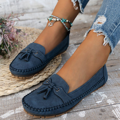 Reagan | Women's Loafers with Cushioned Insole & Bow Accent | Stylish Slip-On Flats for All-Day Comfort