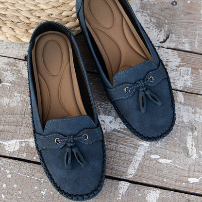 Reagan | Women's Loafers with Cushioned Insole & Bow Accent | Stylish Slip-On Flats for All-Day Comfort