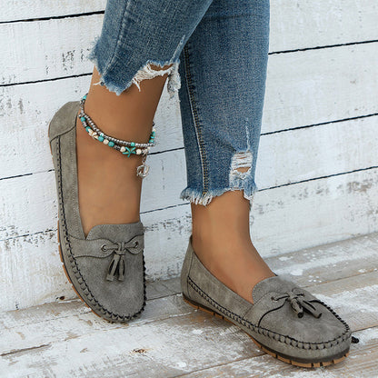Reagan | Women's Loafers with Cushioned Insole & Bow Accent | Stylish Slip-On Flats for All-Day Comfort