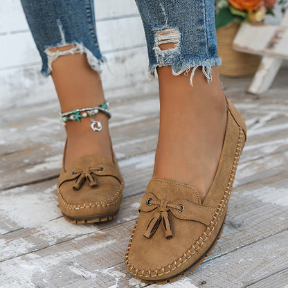 Reagan | Women's Loafers with Cushioned Insole & Bow Accent | Stylish Slip-On Flats for All-Day Comfort