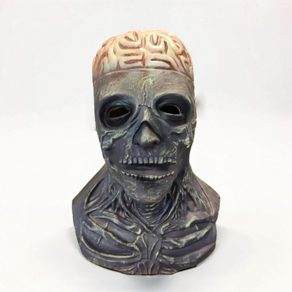 Skull Halloween Mask — Exposed Brain Detail Costume Face Cover 7