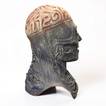 Skull Halloween Mask — Exposed Brain Detail Costume Face Cover 8