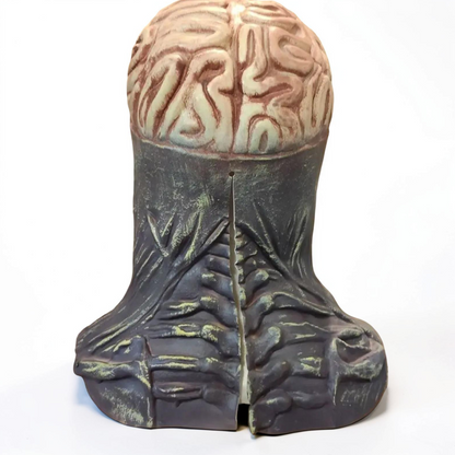 Skull Halloween Mask — Exposed Brain Detail Costume Face Cover 9