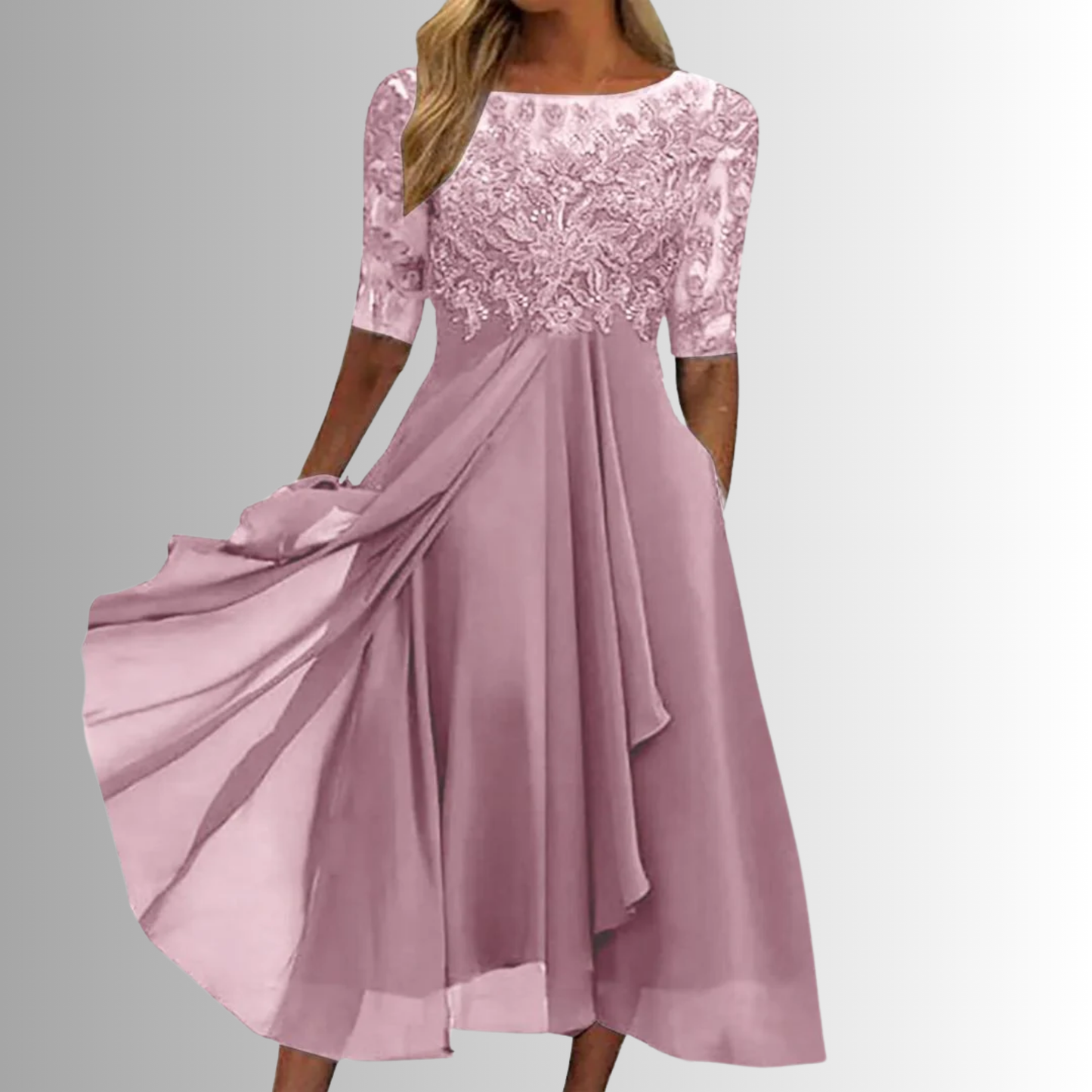 Rhonda™ | Women's Lace Cocktail Dress with Flattering Tailored Cut | Elegant Style for Wedding Guests