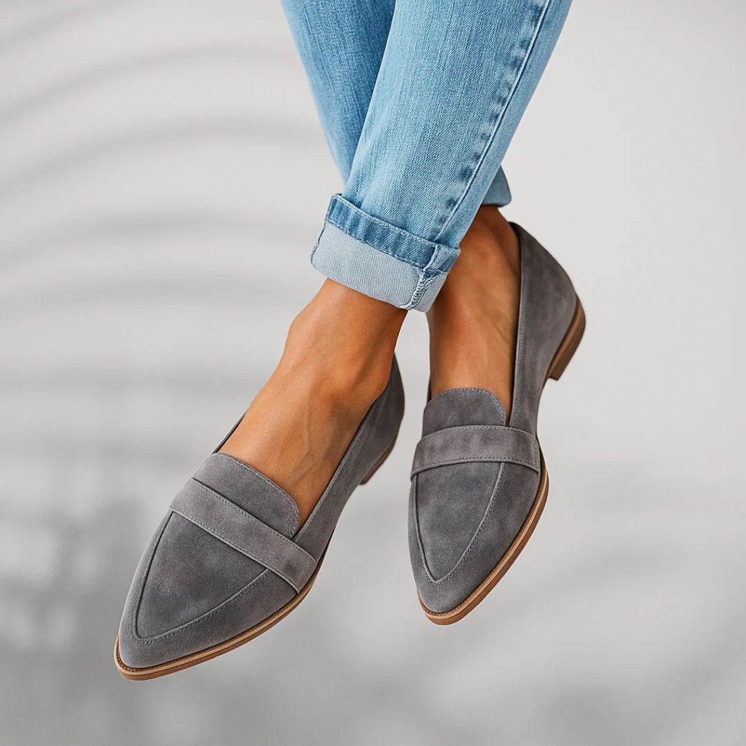 Rosie | Black Loafers for Women with Orthopedic Insole | Comfortable Slip-On Design for Everyday Wear