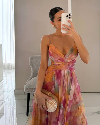 Ruby Collection | Women's Floral Maxi Dress with Adjustable Fit | Effortless Style for Summer Weddings