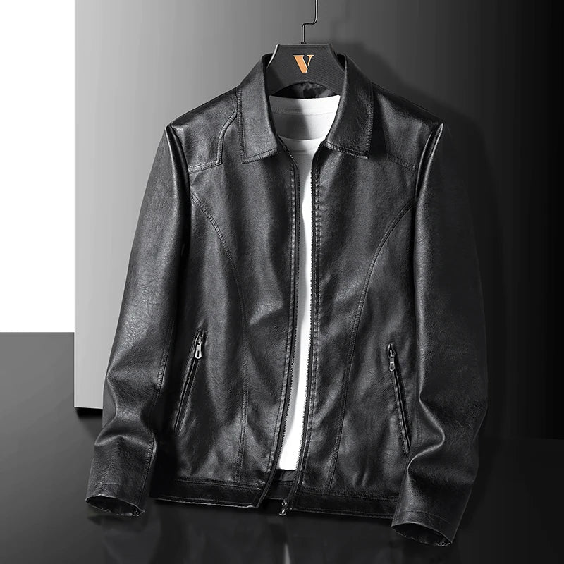 Verano Vintage Leather Zip-Up Jacket — Men's Relaxed Fit 2