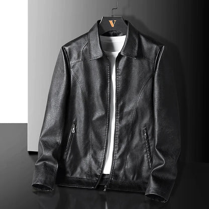 Verano Vintage Leather Zip-Up Jacket — Men's Relaxed Fit 2