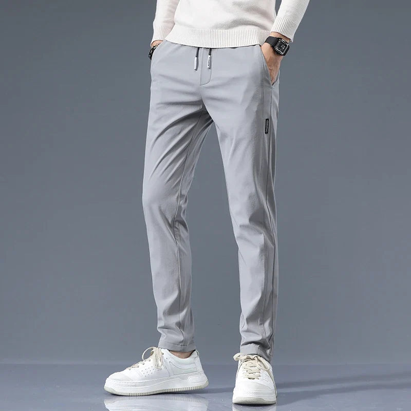 Savoni Slim Fit Cotton Pants — Men's Straight-Leg Trousers 7