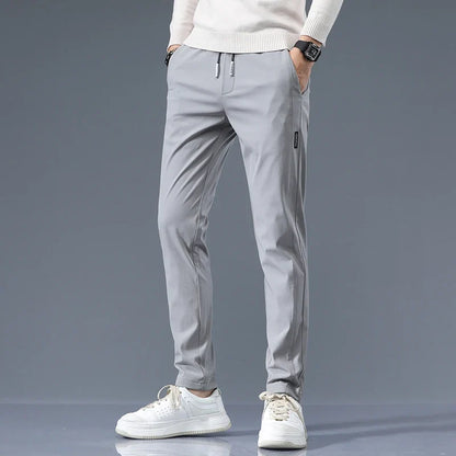 Savoni Slim Fit Cotton Pants — Men's Straight-Leg Trousers 7
