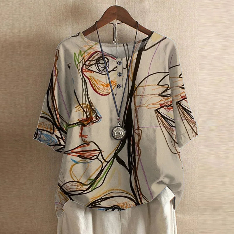 Anya™ Retro-Inspired Floral Blouse — Relaxed Vintage Fit 11