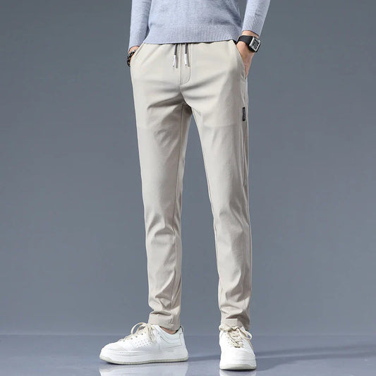 Savoni Slim Fit Cotton Pants — Men's Straight-Leg Trousers 1