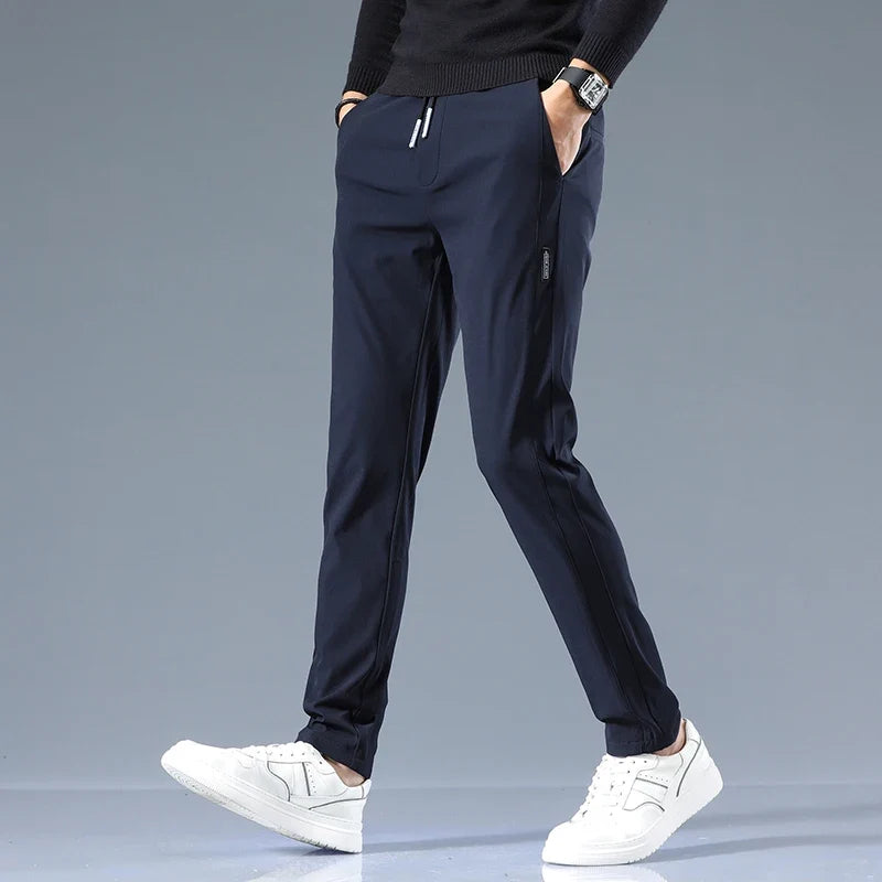 Savoni Slim Fit Cotton Pants — Breathable Straight-Leg Trousers 5