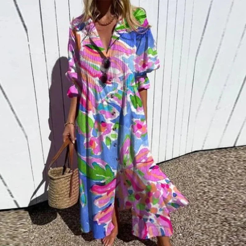 Fleuria™ Boho Floral Maxi Dress — Lightweight & Flowing 3