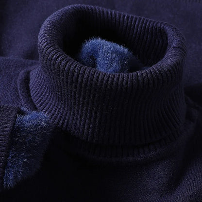 Merino Wool Turtleneck Sweater — Ribbed Collar & Slim Fit 13