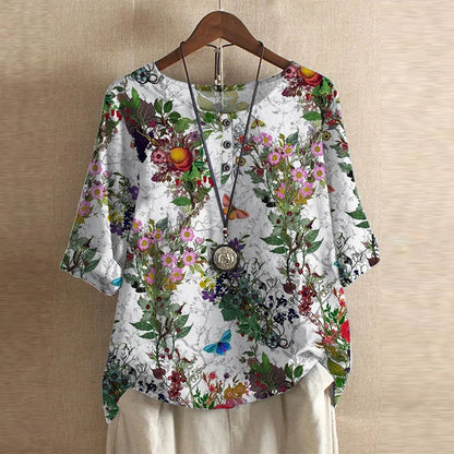 Anya™ Retro-Inspired Floral Blouse — Relaxed Vintage Fit 10
