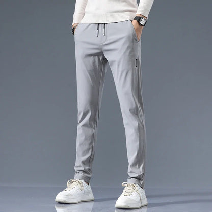 Savoni Slim Fit Cotton Pants — Men's Straight-Leg Trousers 6