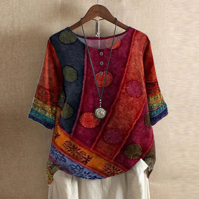 Anya™ Retro-Inspired Floral Blouse — Relaxed Vintage Fit 4