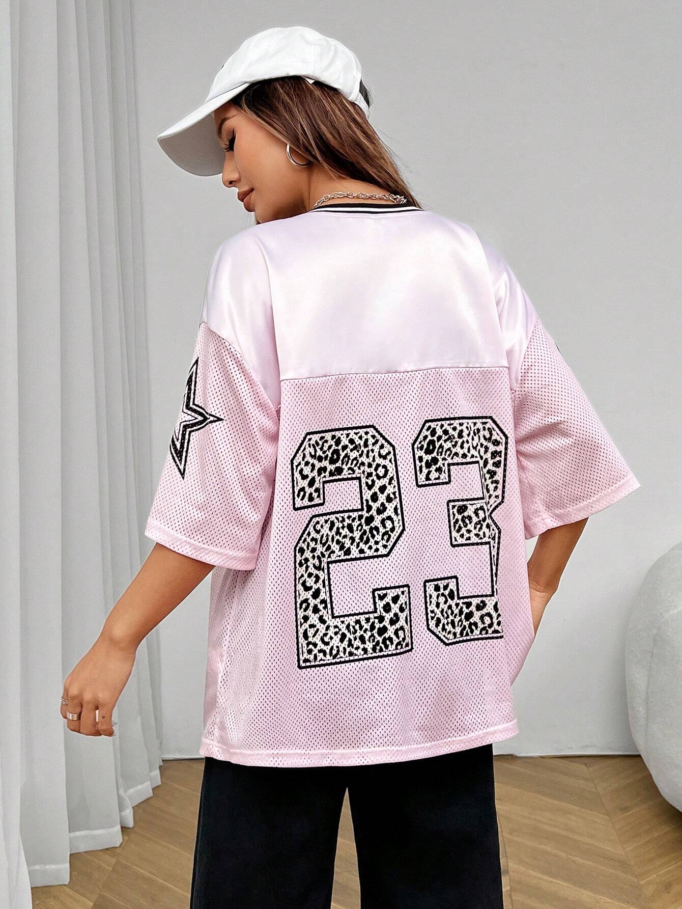 Savanna | Women's Top with Oversized V-Neck & Animal Print | Trendy Going Out Top for Everyday Style