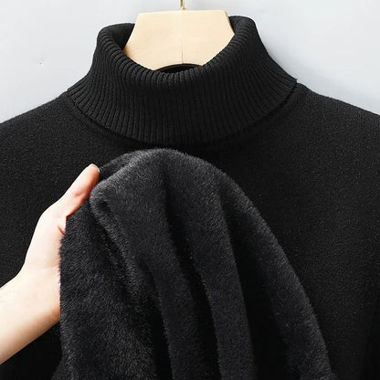Merino Wool Turtleneck Sweater — Ribbed Collar & Slim Fit 10