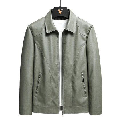 Verano Vintage Leather Zip-Up Jacket — Men's Relaxed Fit 5