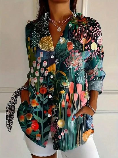 Colorful Print Blouse - Airy Fit Women's Top 3