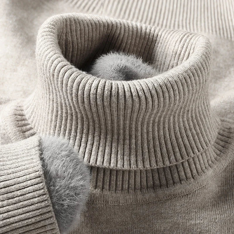 Merino Wool Turtleneck Sweater — Ribbed Collar & Slim Fit 7