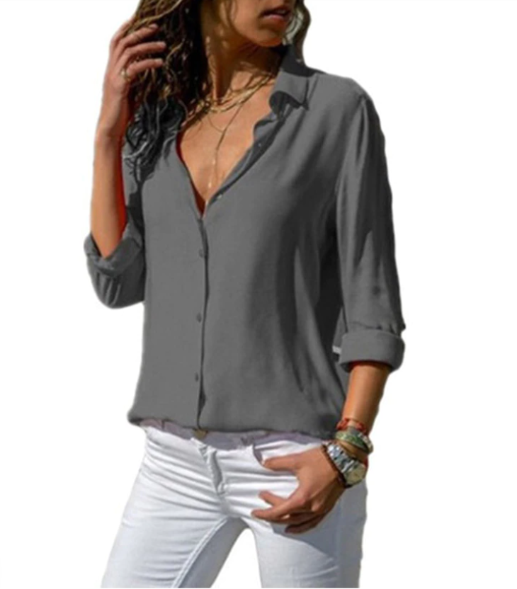 Women's Lightweight Button Shirt — Relaxed Elegant Fit 10