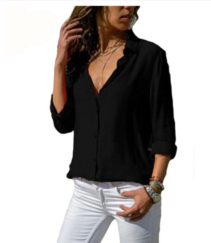 Women's Lightweight Button Shirt — Relaxed Elegant Fit 11