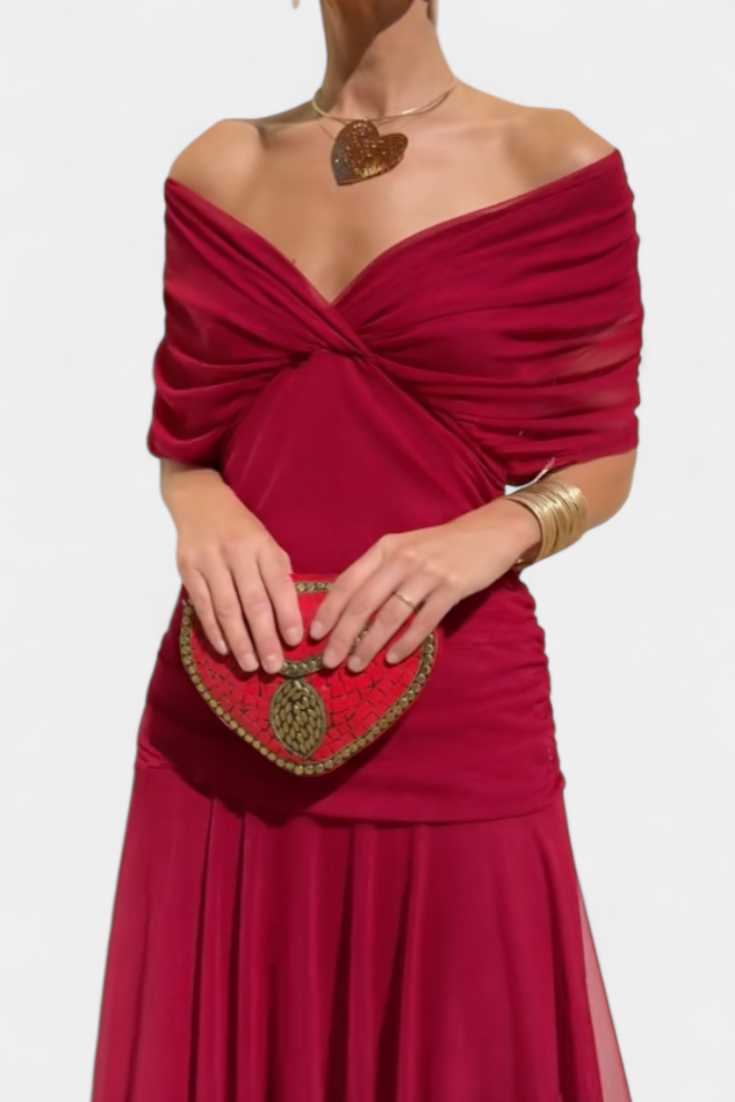 Eryzziah Elegant Floral Maxi Dress with V-Neckline & Pleated Waist 16