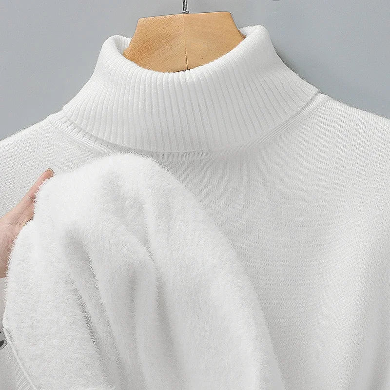 Merino Wool Turtleneck Sweater — Ribbed Collar & Slim Fit 5