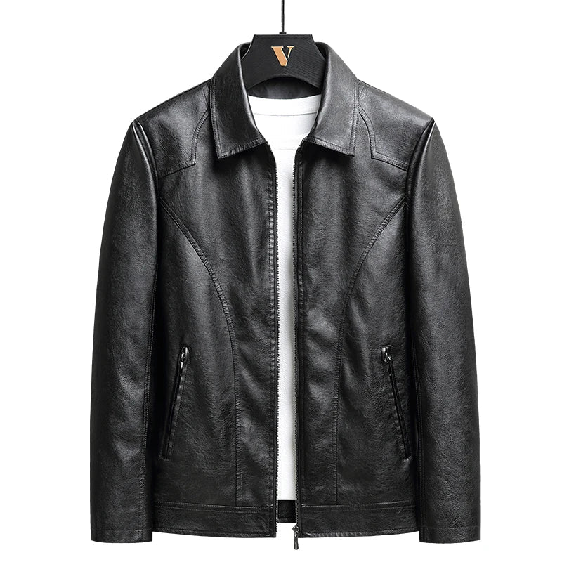 Verano Vintage Leather Zip-Up Jacket — Men's Relaxed Fit 1