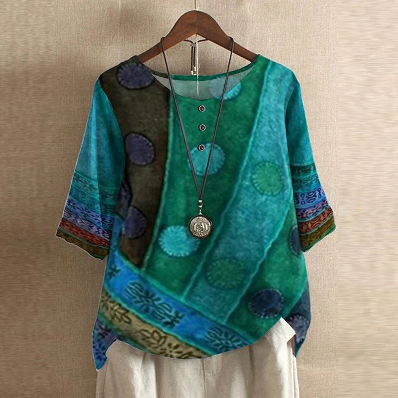 Anya™ Retro-Inspired Floral Blouse — Relaxed Vintage Fit 3