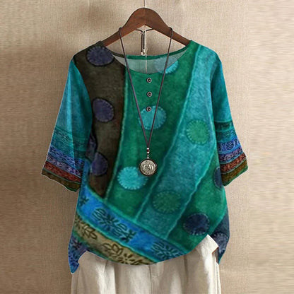 Anya™ Retro-Inspired Floral Blouse — Relaxed Vintage Fit 3